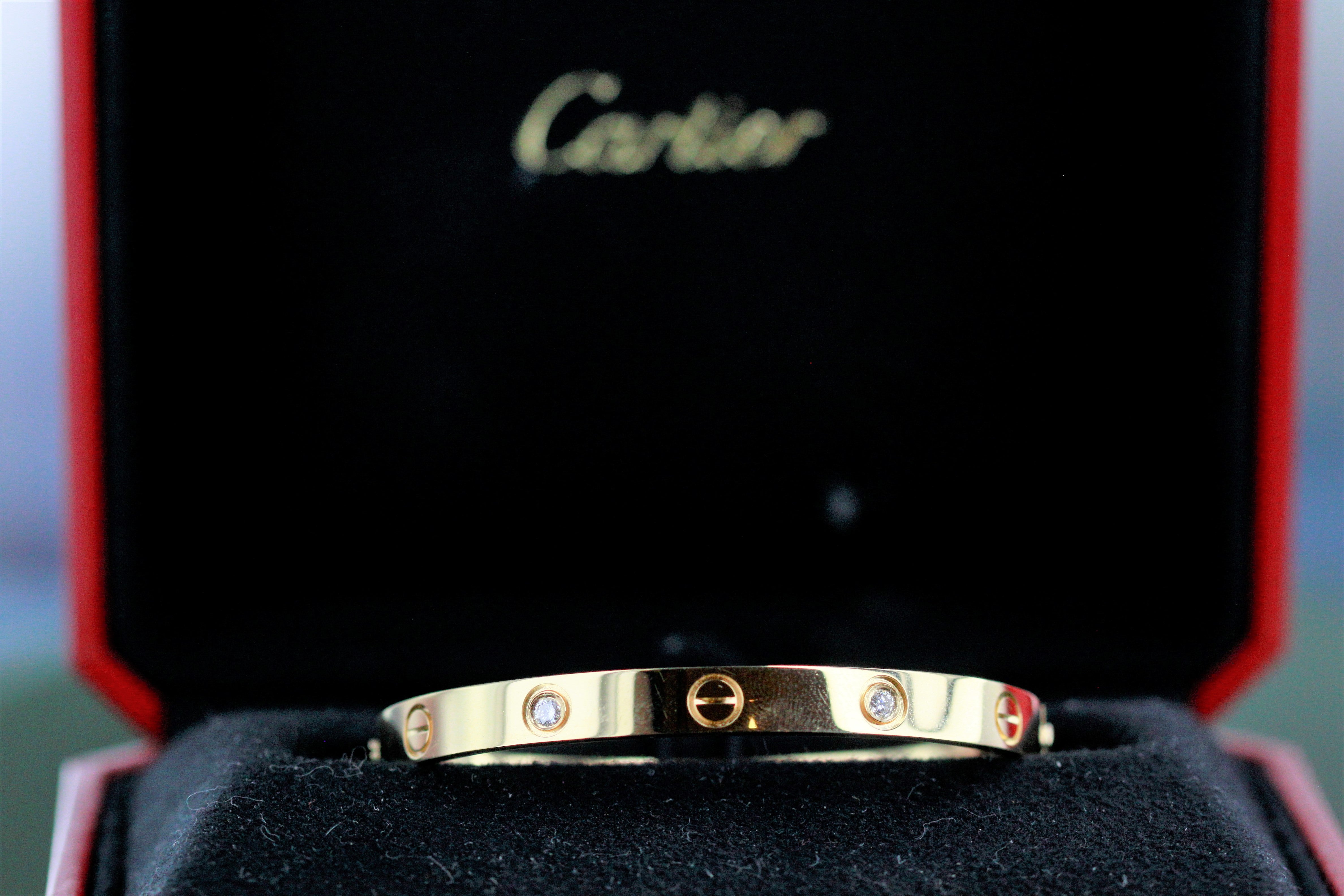 Cartier Love Bracelet with Box 18kt Gold messurement 18