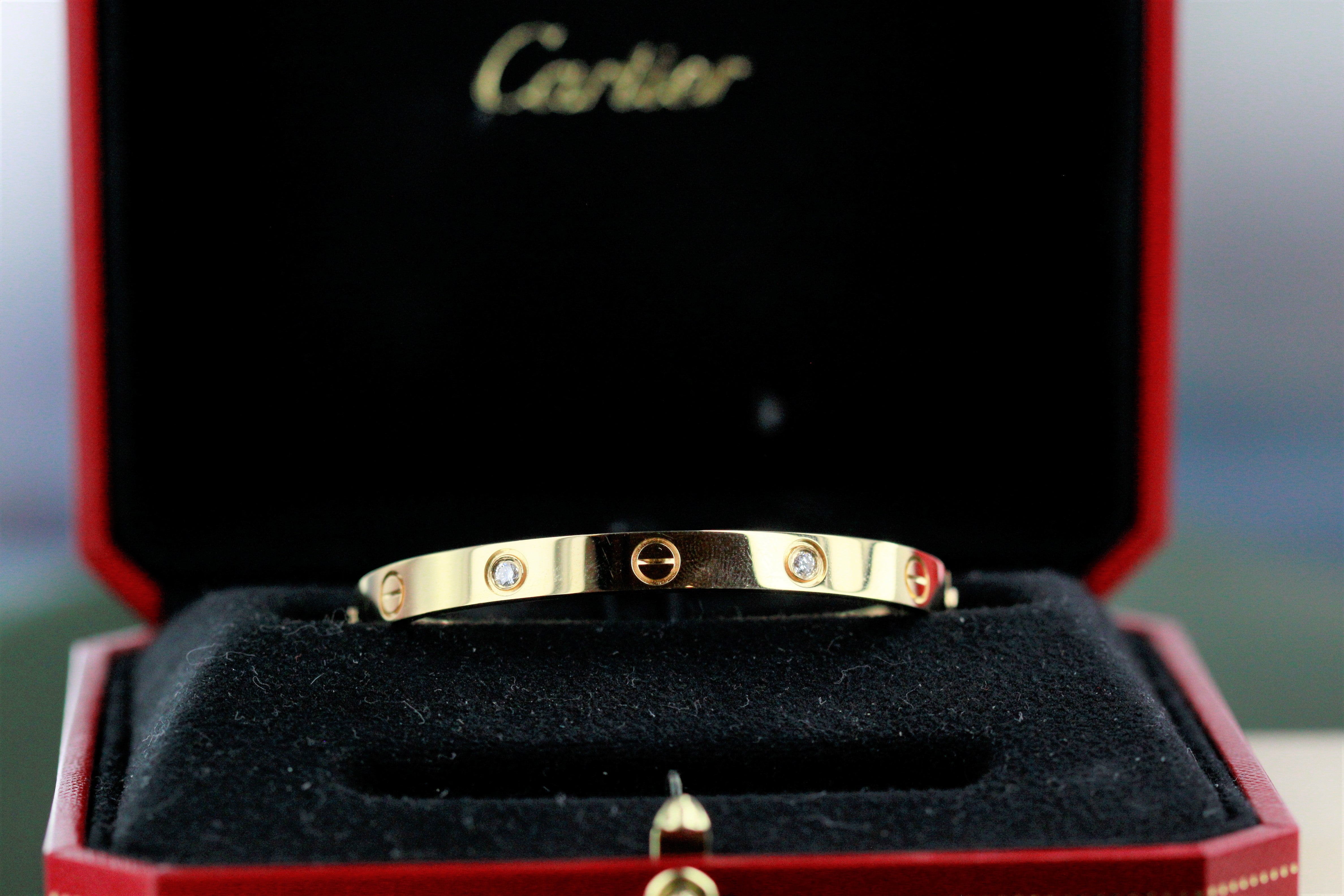 Cartier Love Bracelet with Box 18kt Gold messurement 18
