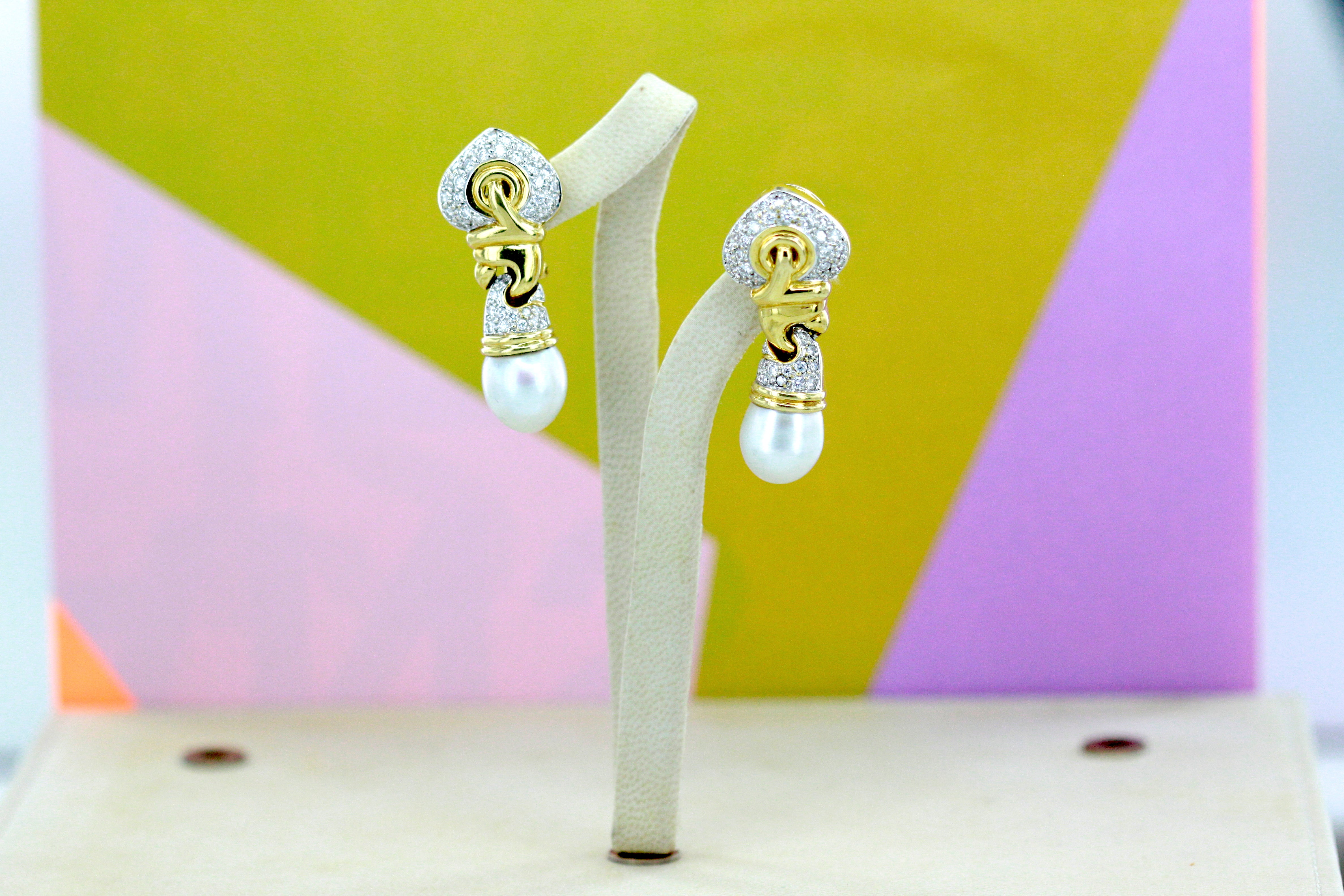 ICA PEARL AND BRILLIANTS EARRINGS - NATURAL PEARLS unique