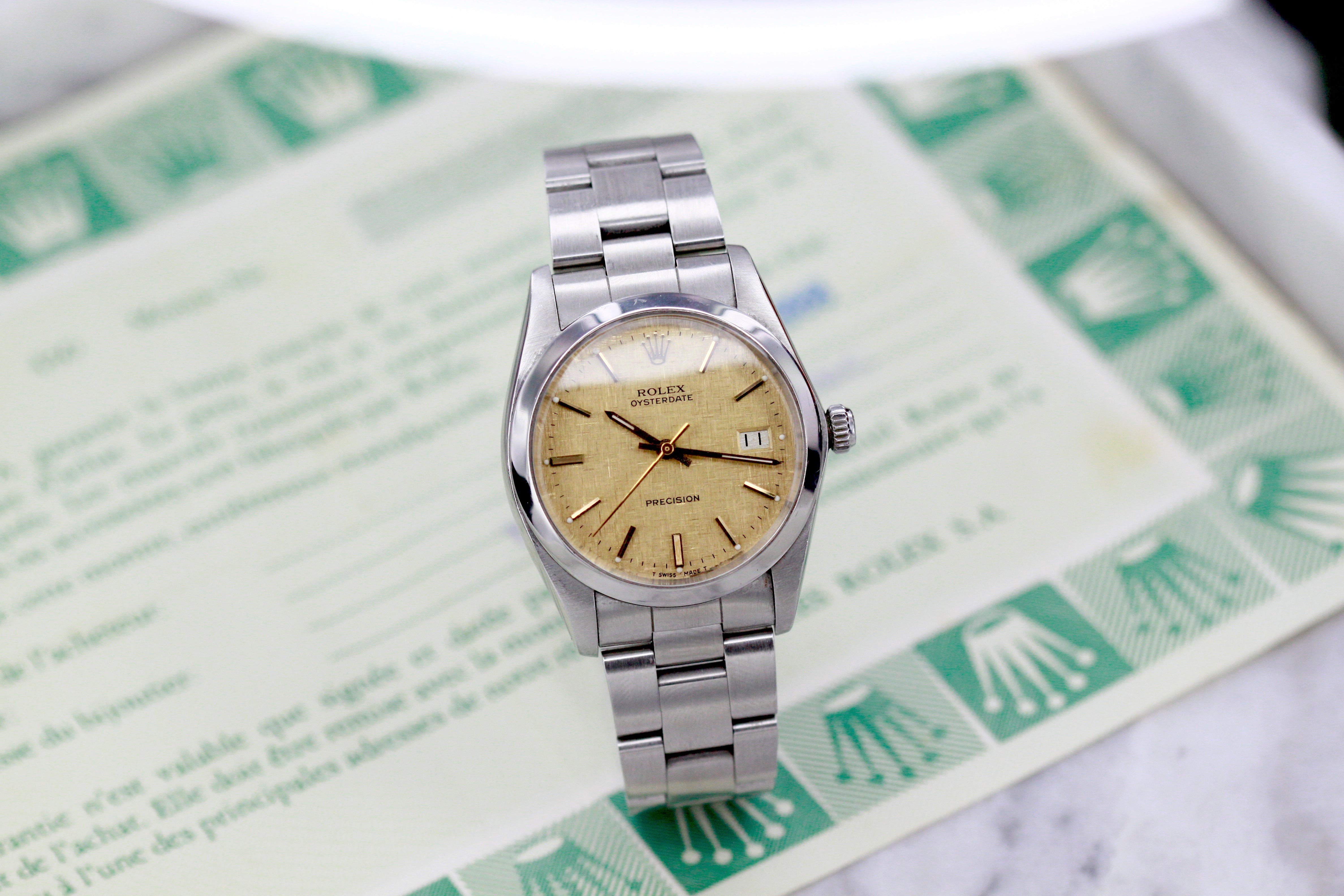 Rolex Precision Ref 6694 with amazing speciall dial With papers