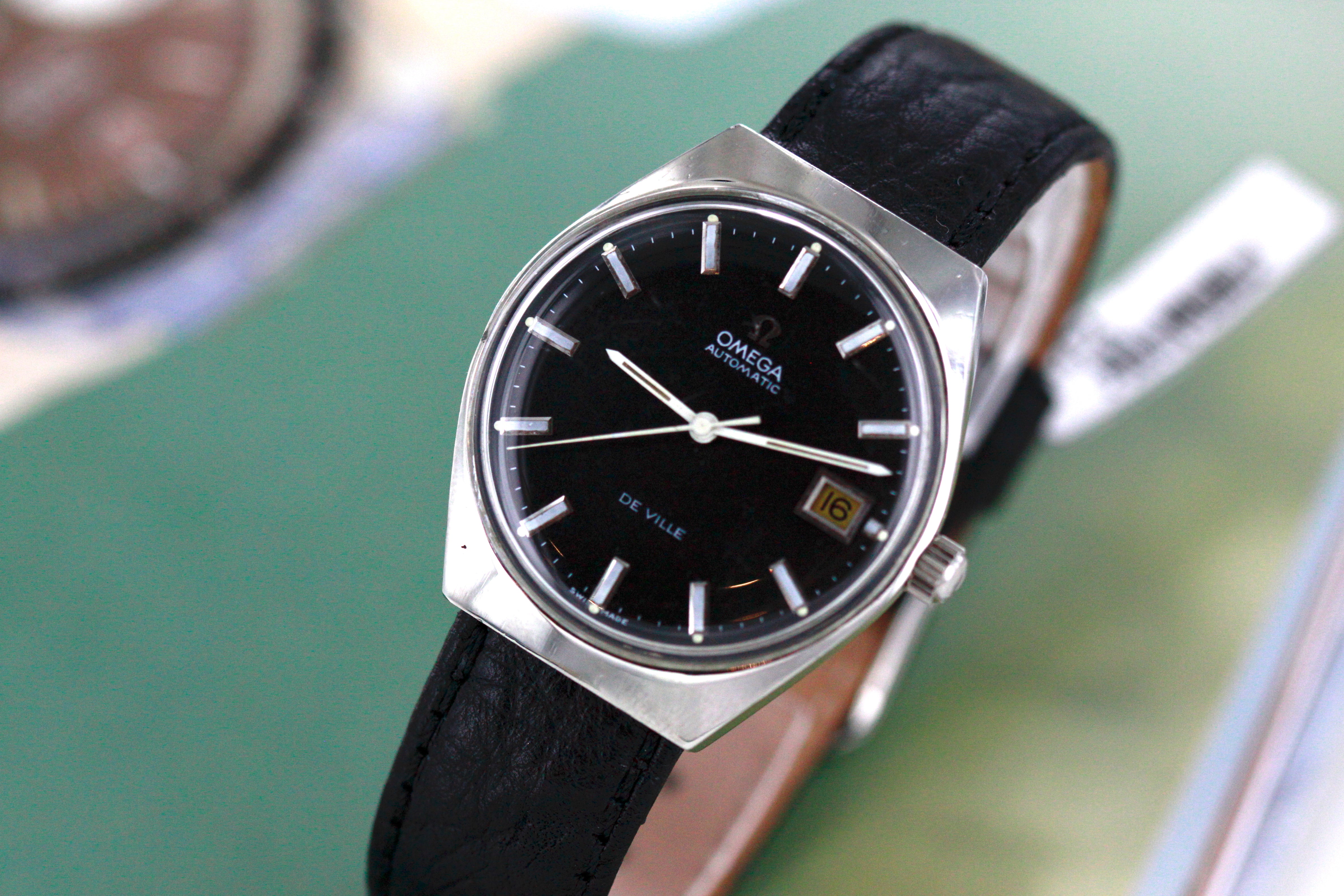 Omega Deville Automatic Black dial - Steel case Year 1980s