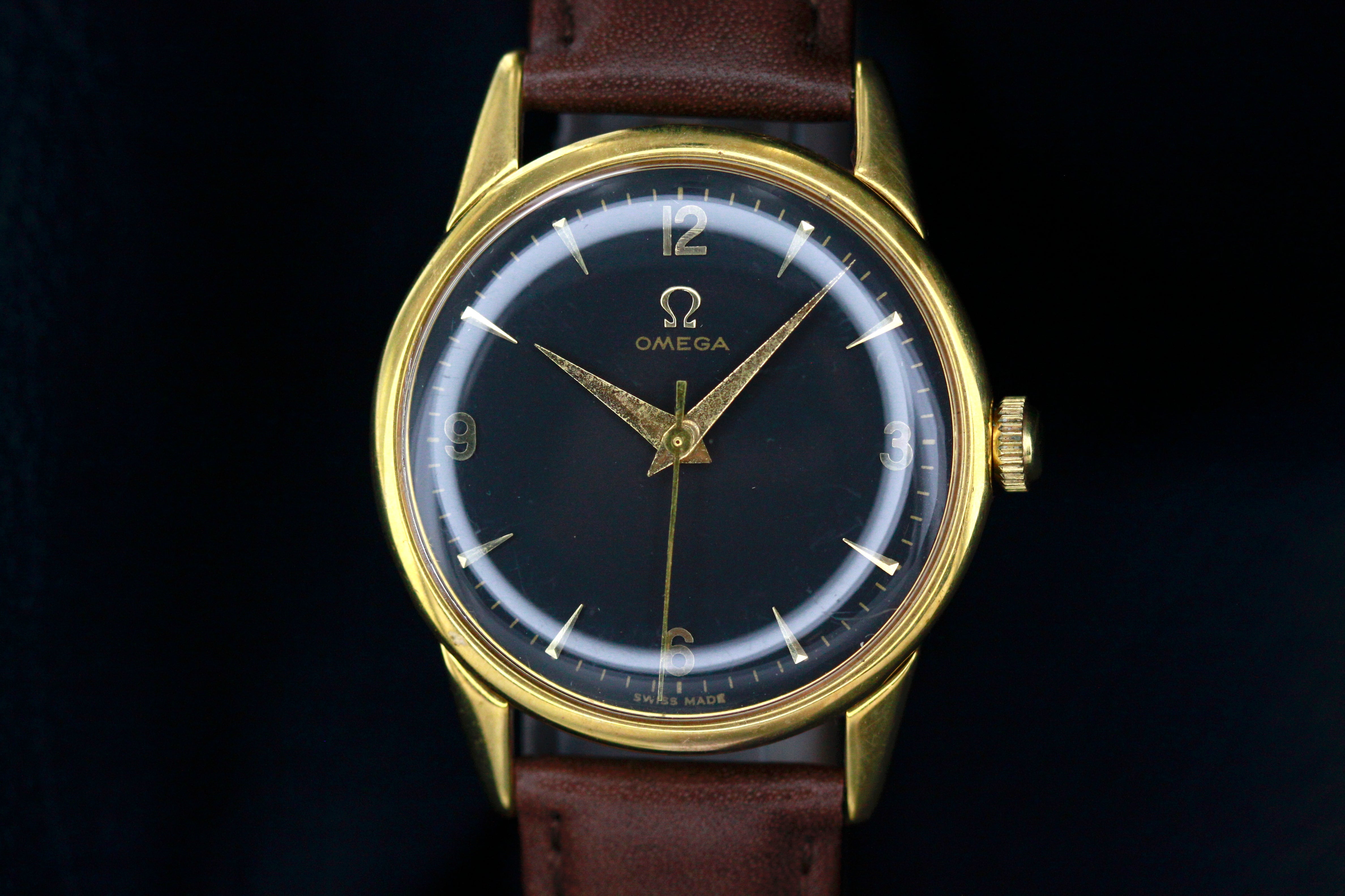 Omega Black dial Steel Gold filled Caliber 283 from 1958
