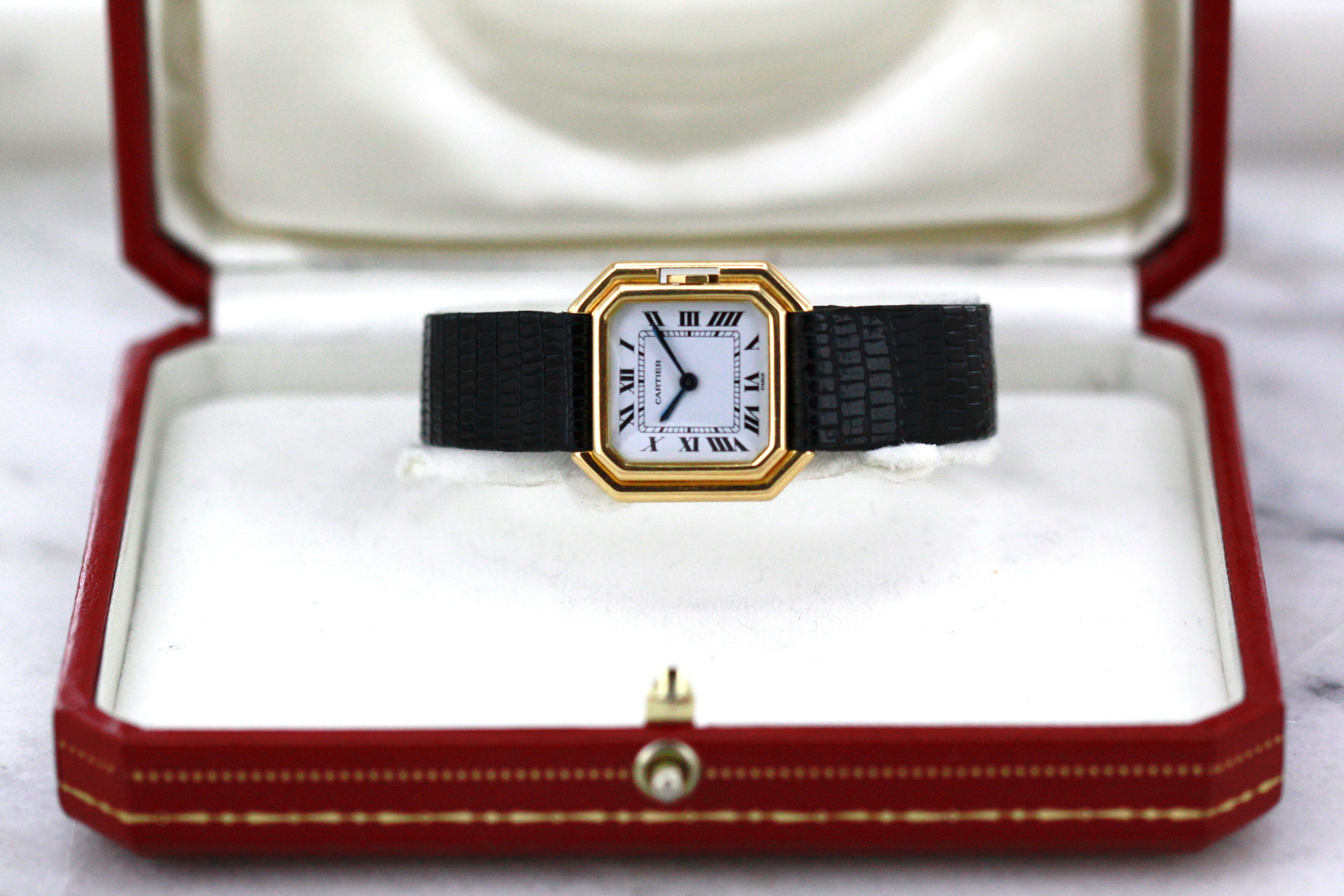 Cartier Ceinture Massiv gold - with Box - Amazin watch from the 1980s