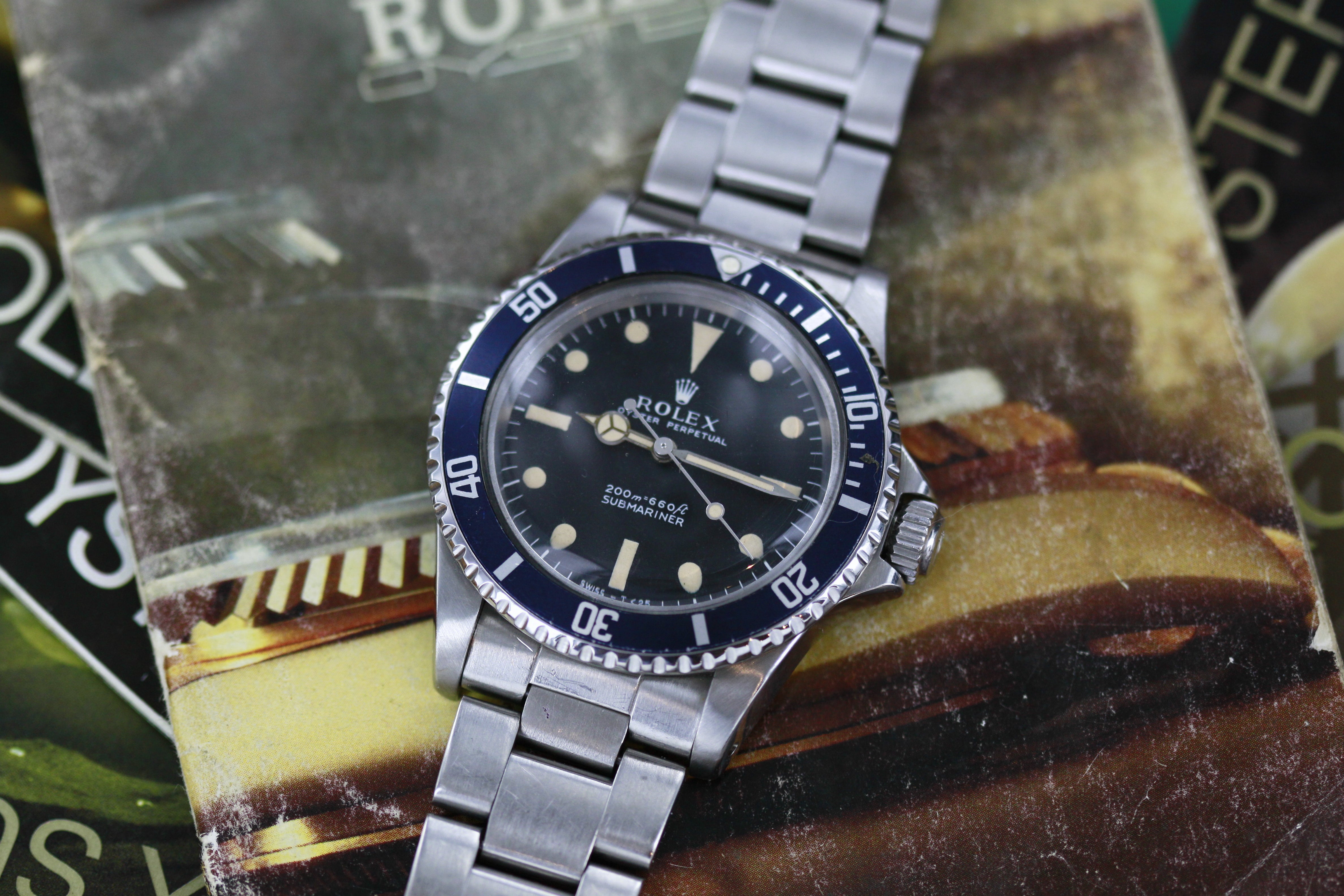 Rolex Oyster Perpetual Submariner Ref.5513 Meters First Great Patina Year 1968