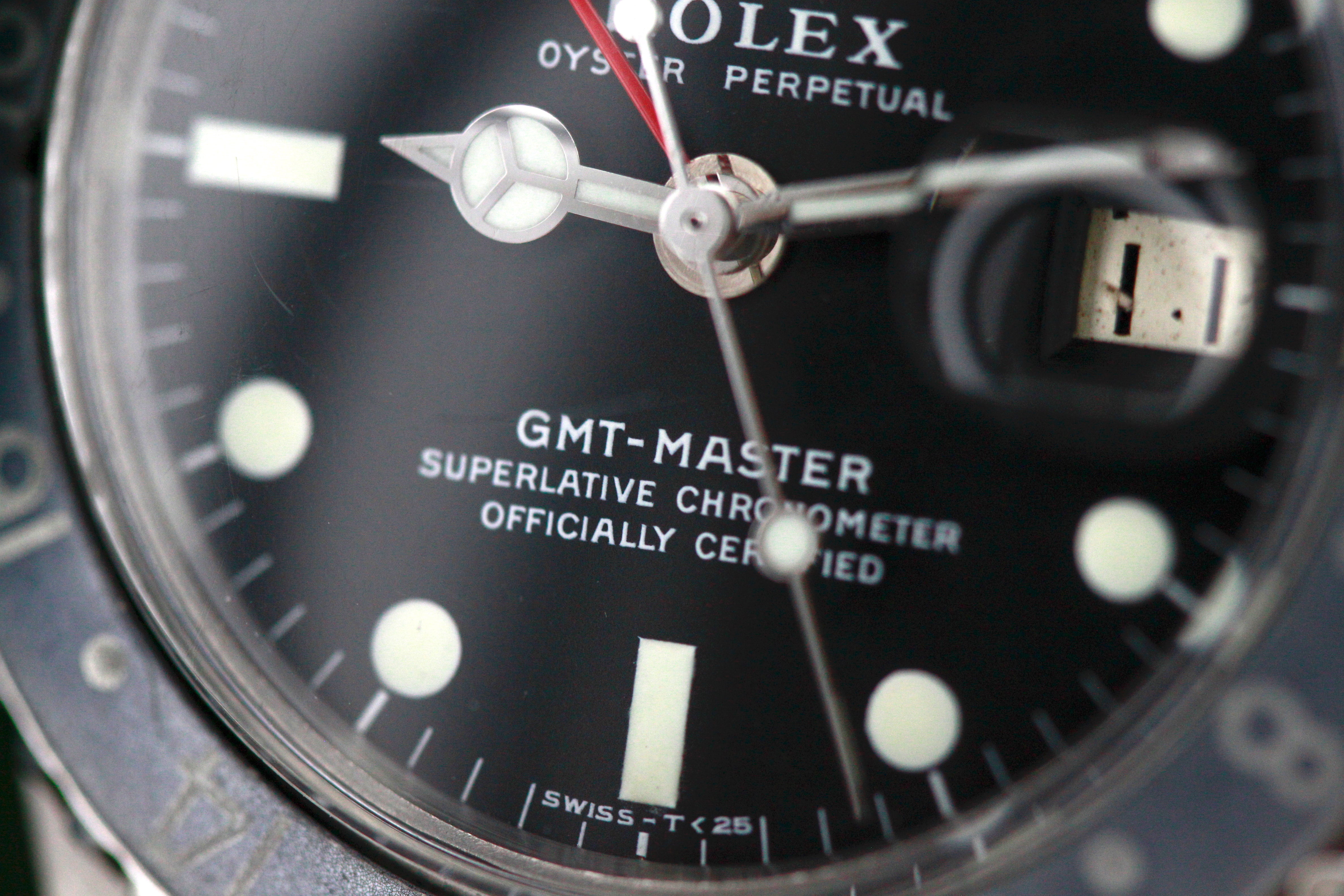 Rolex GMT ref 1675 from 1972 mk2 dial with oyster strap