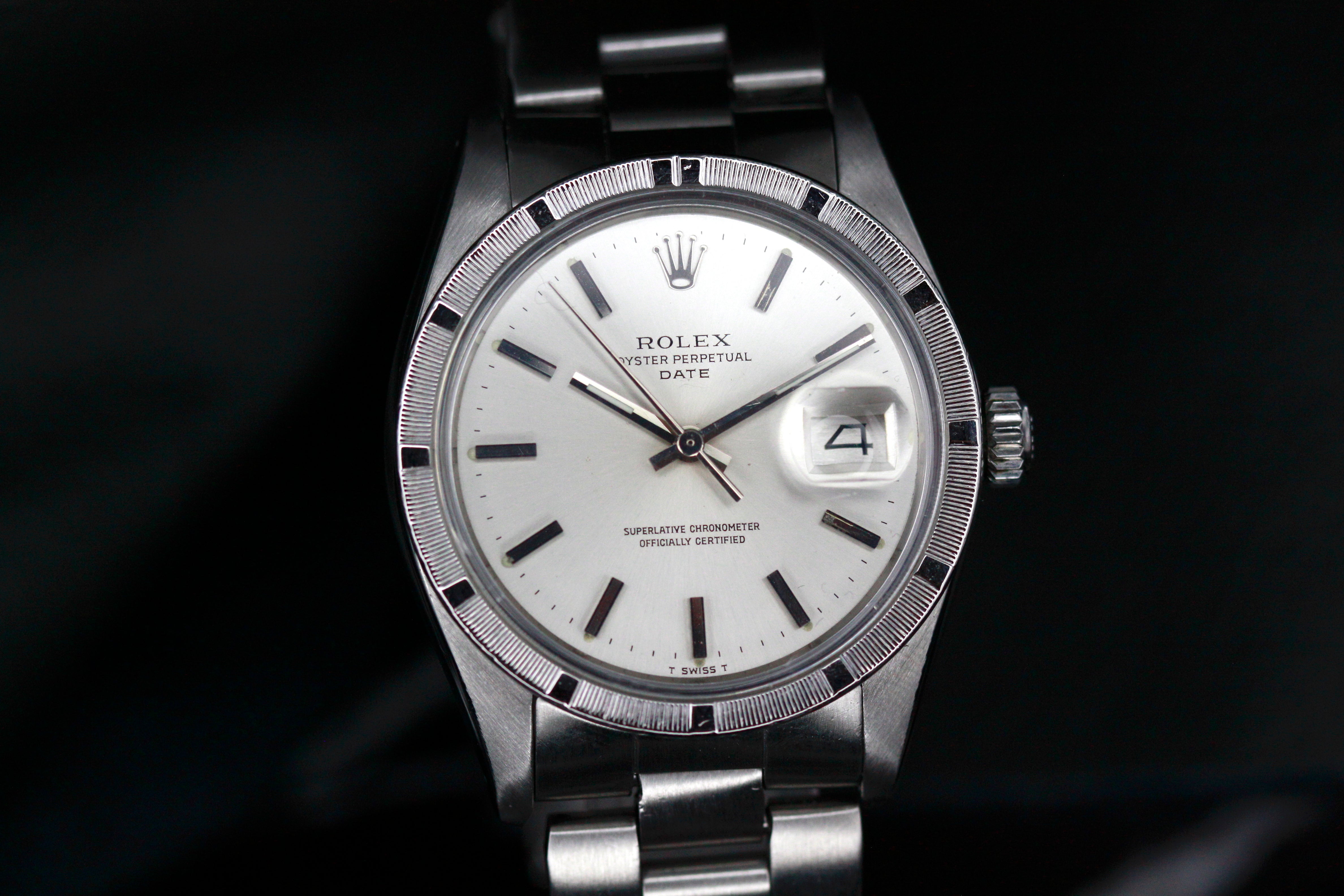 Rolex Date ref 1501 Champagne dial from 1975 with champagne dial