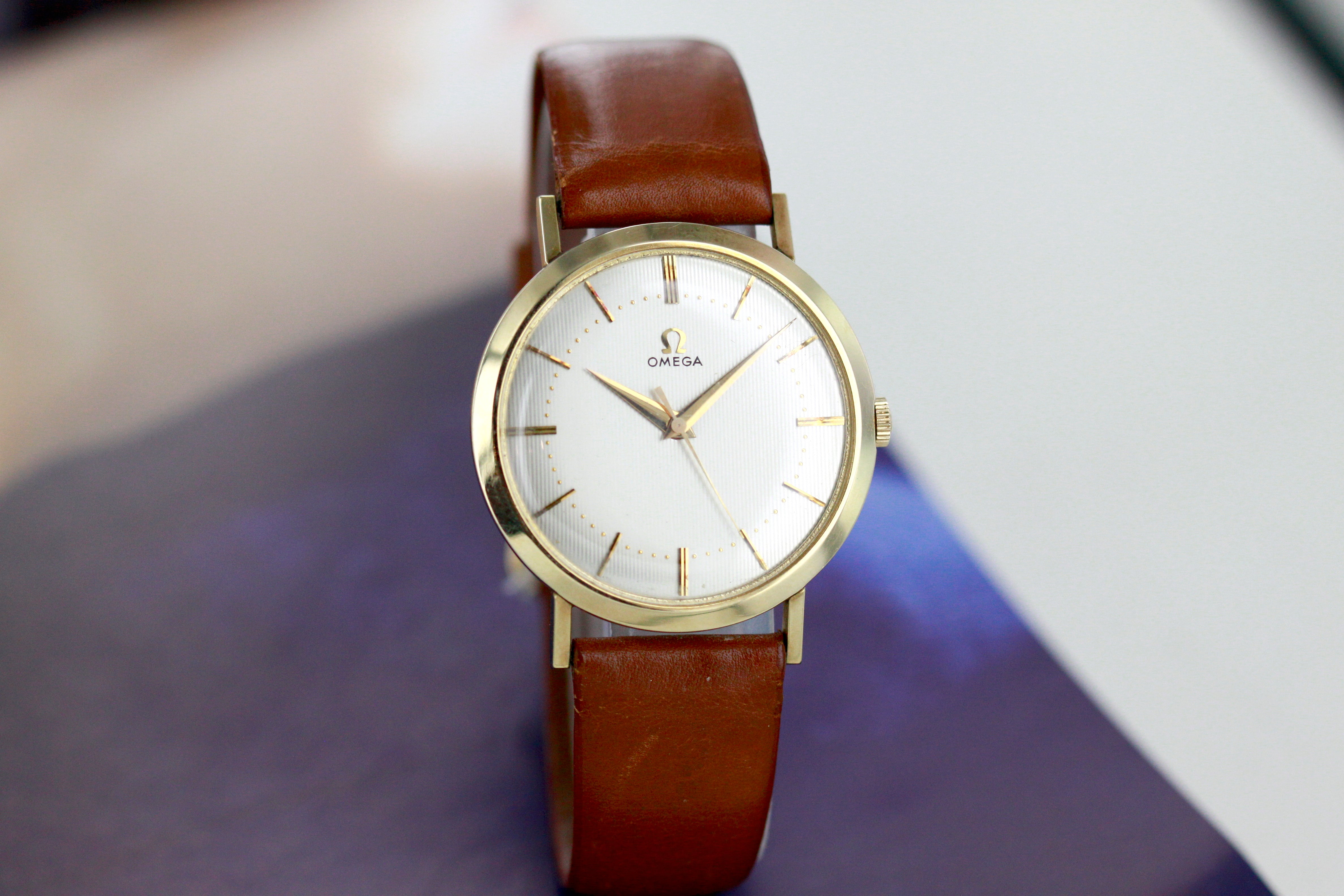 Omega Computer dial Gold filed from 1961 with PAPERS – vintageuhren