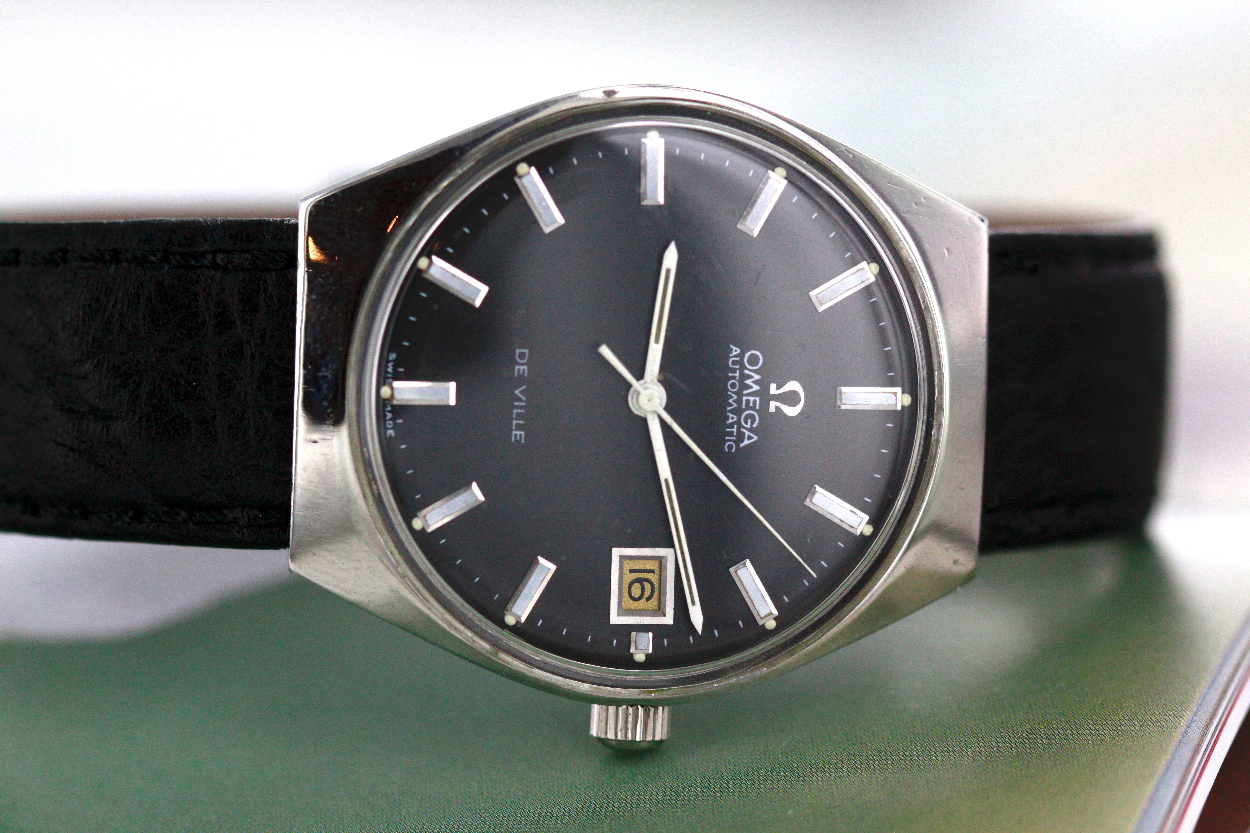 Omega Deville Automatic Black dial - Steel case Year 1980s