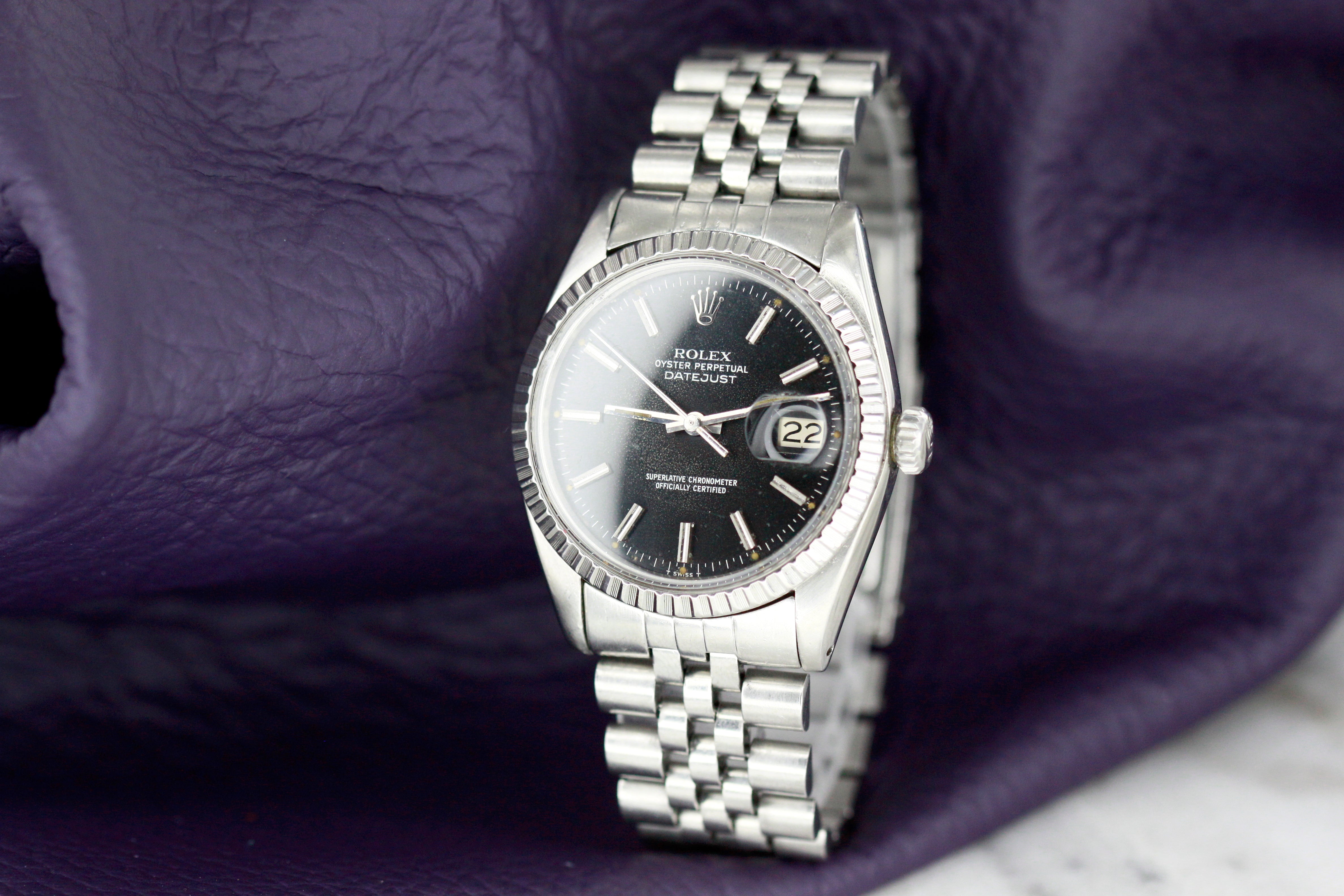 Rolex Datejust ref 16030 Black dial from 1983 with stunning patina