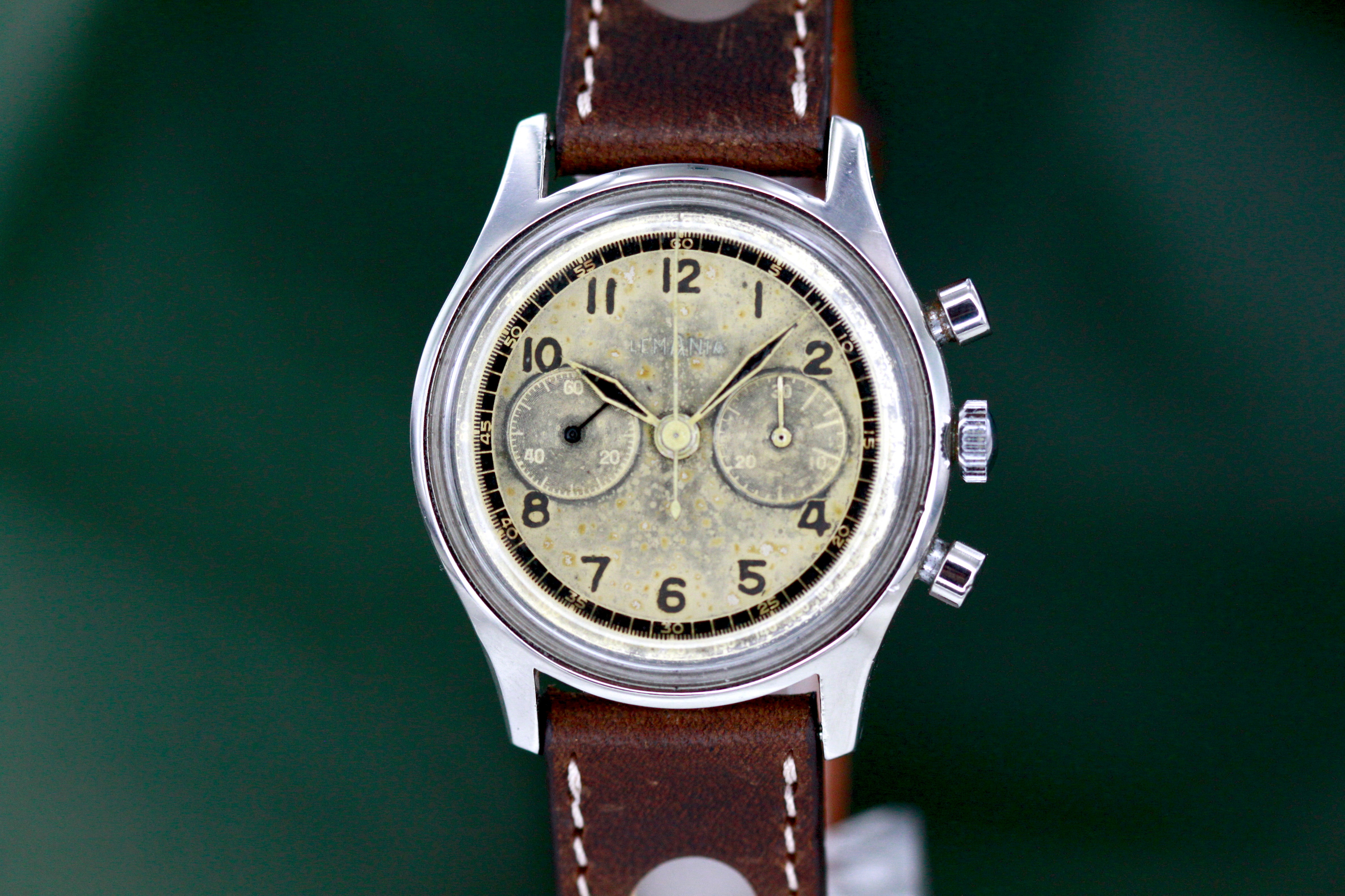 LEMANIA tropical Chronograph Military Radium dial- from 1950s ...